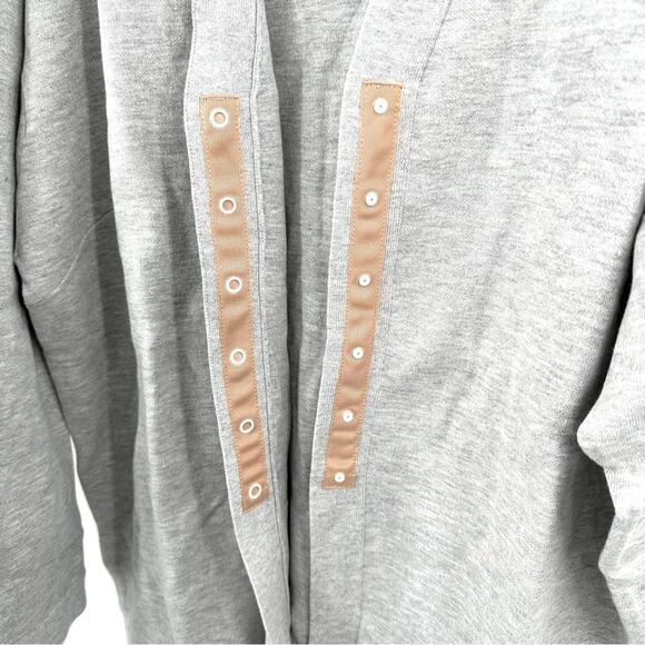 Lunya Cozy Cotton Silk Snap Button Front Cardigan in heather gray Size L/XL - Picture 7 of 12